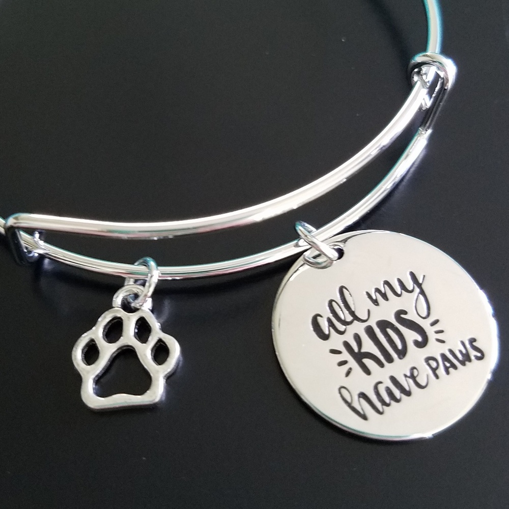 All my kids have paws expandable charm bracelet